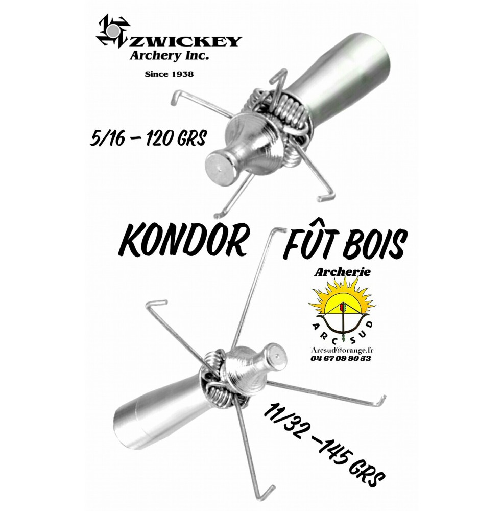 Zwickey griffes kondor fût bois  (pack de 2)