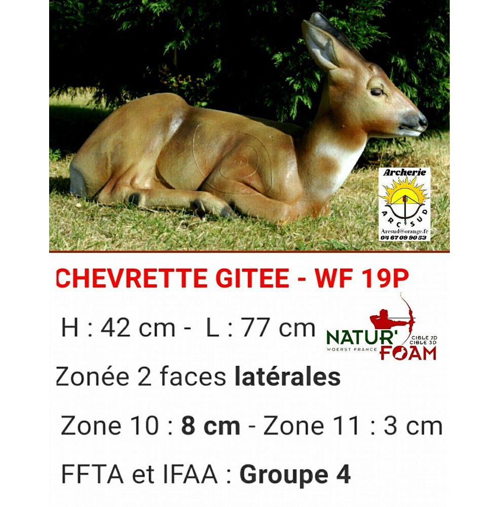 Natur foam bête 3D chevrette gîtee wf19p