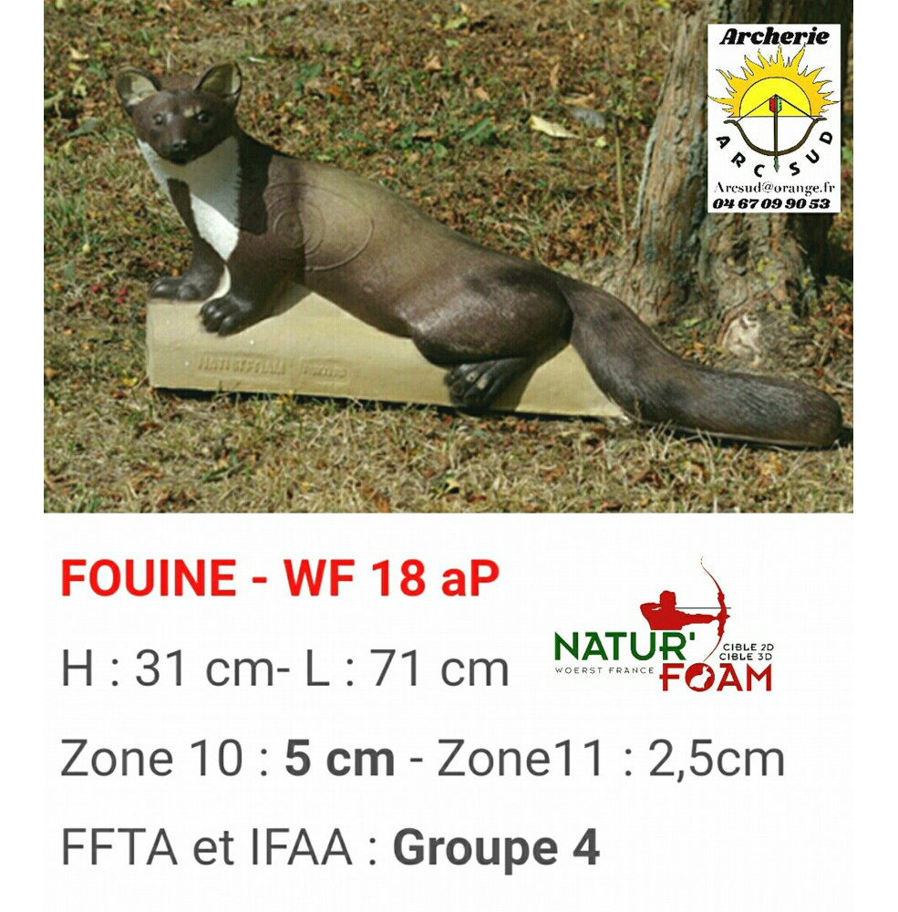 Natur foam bête 3D fouine wf18ap