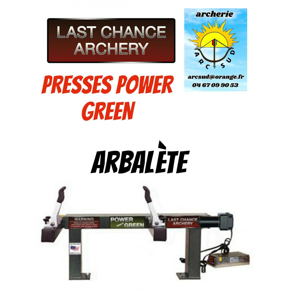 Las chance presses power Green (spécial arbalète) ref  A055413