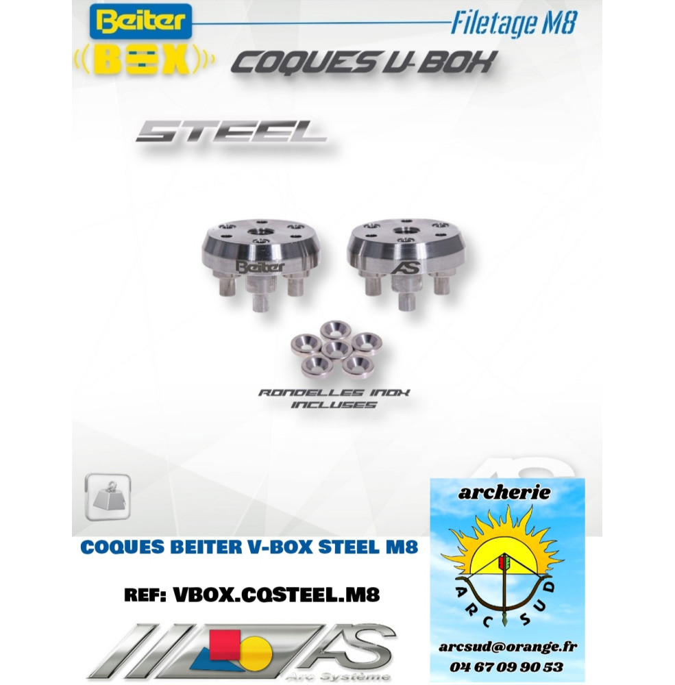 arc système coques beiter v box steel m8 ref vbox.cqsteel.m8