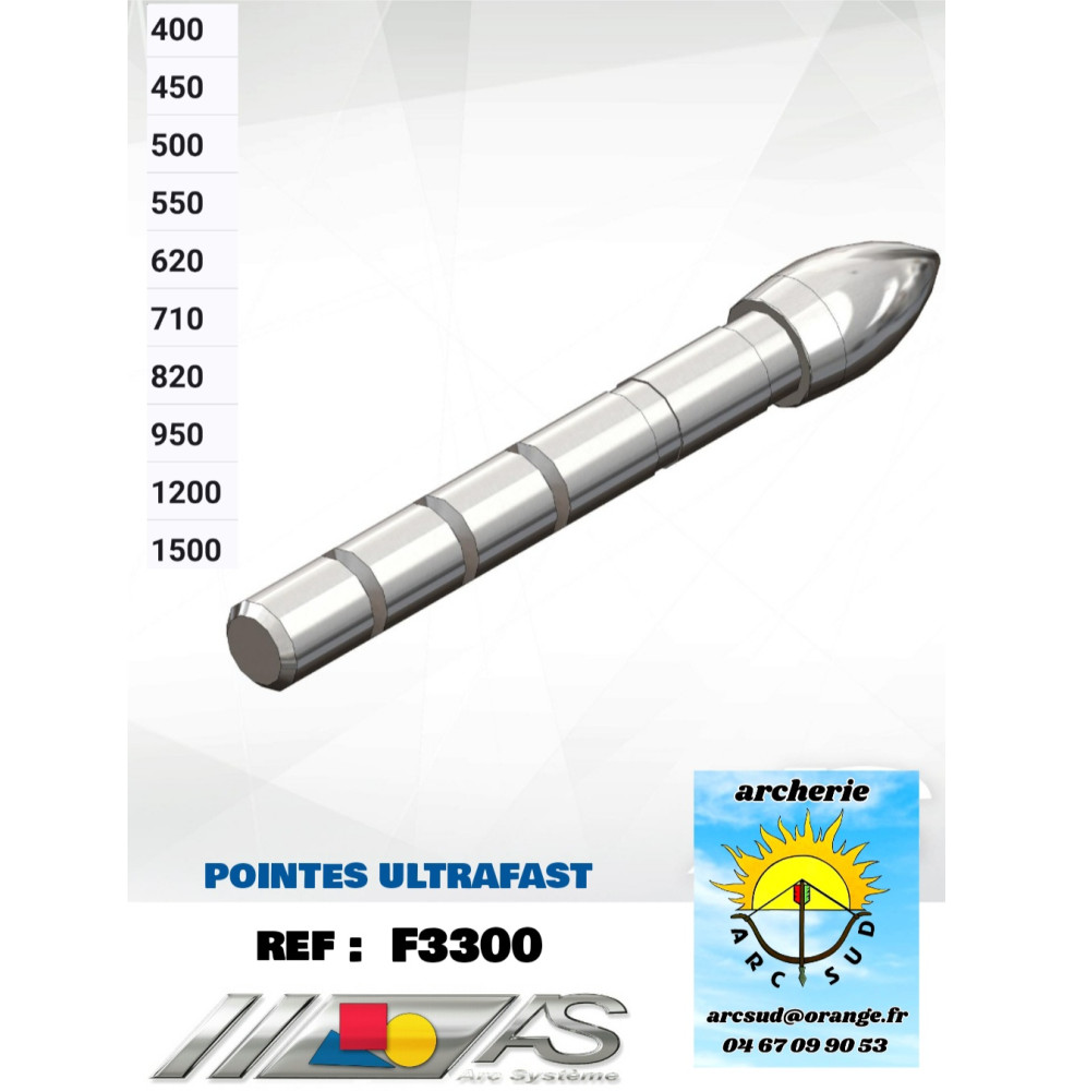 arc système pointes carbon impact ultrafast  ref f3300