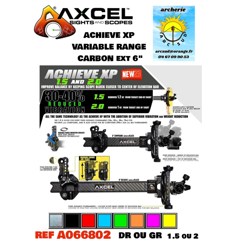 axcel viseur achieve xp range carbon ext 6 compound ref a066802