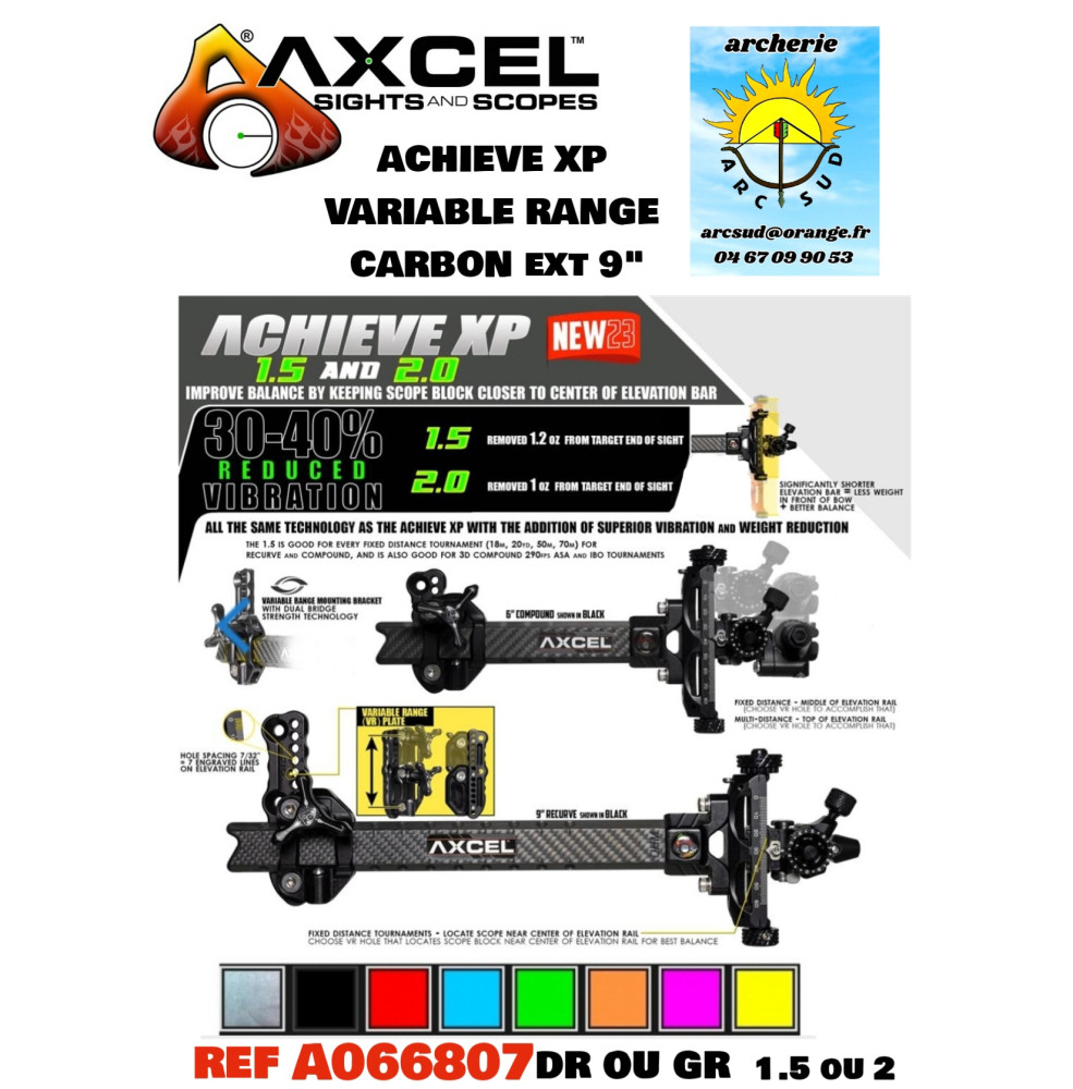 axcel viseur achieve xp range carbon ext 9 compound ref a066807