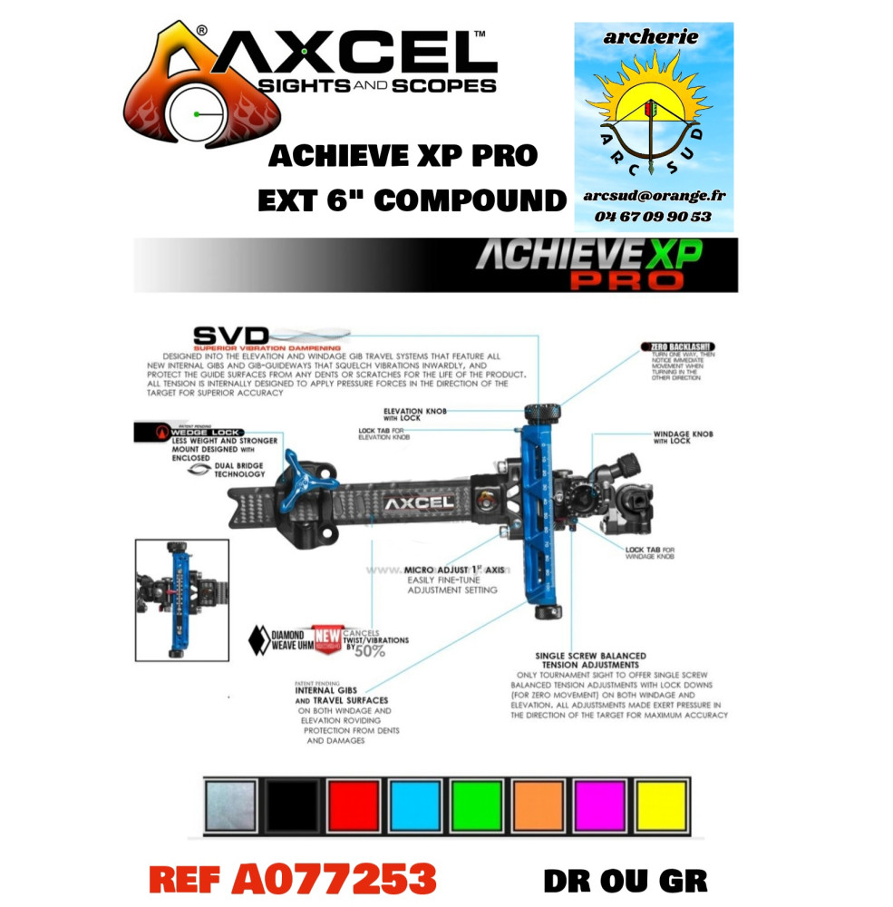 axcel viseur achieve xp pro ext 6 compound ref a077253