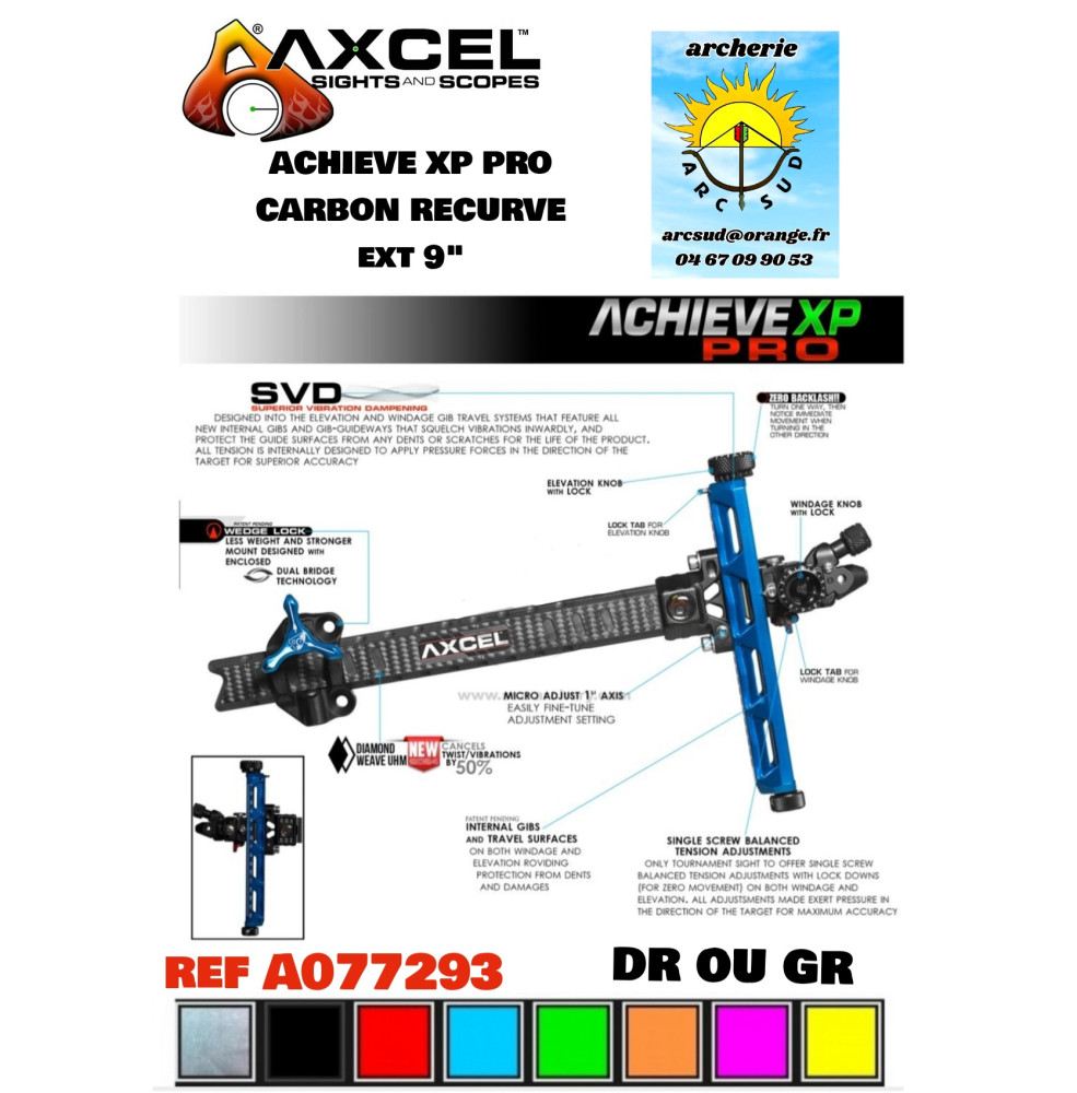 Axcel viseur xp pro carbon recurve ref a077293