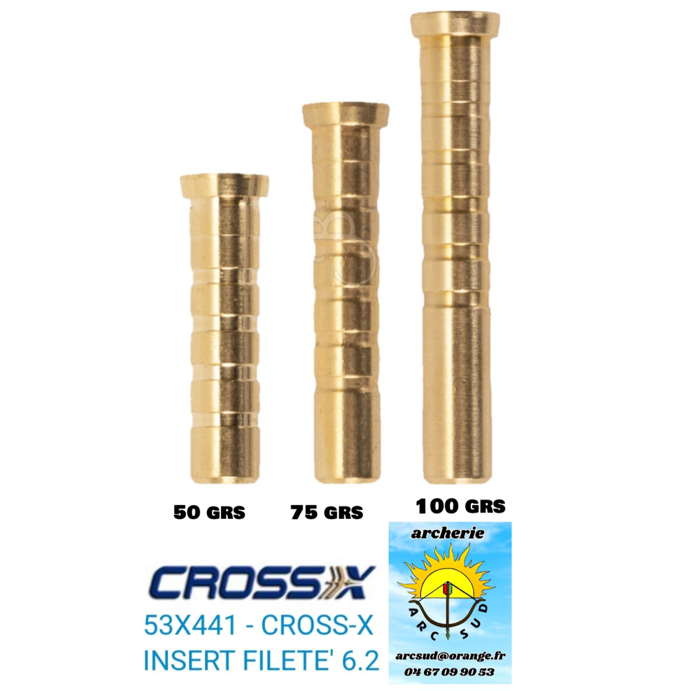 Cross x insert laiton 6.2 (par 12) ref 53x441