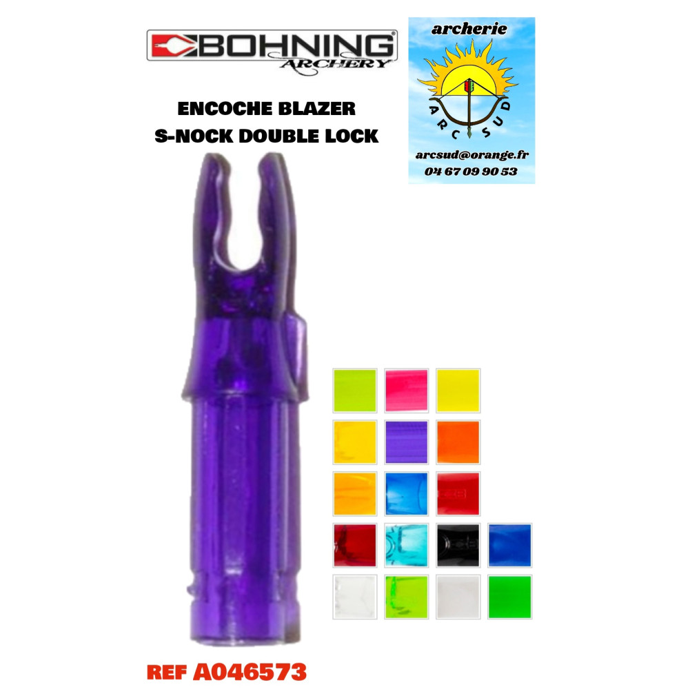 Bohning encoche S nock double click (par 100) ref A046573