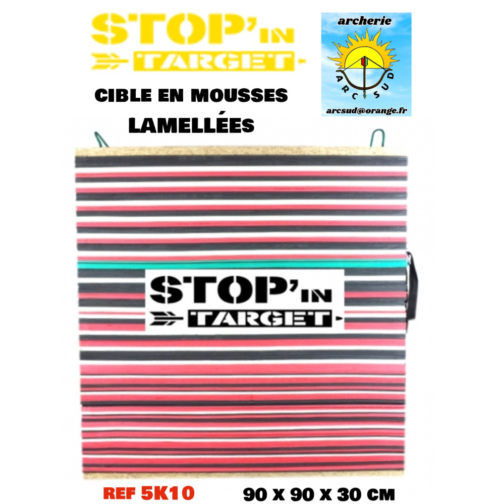 stop in starget cibles mousses lamellées 90 x 90 x 30 cm ref 5k10