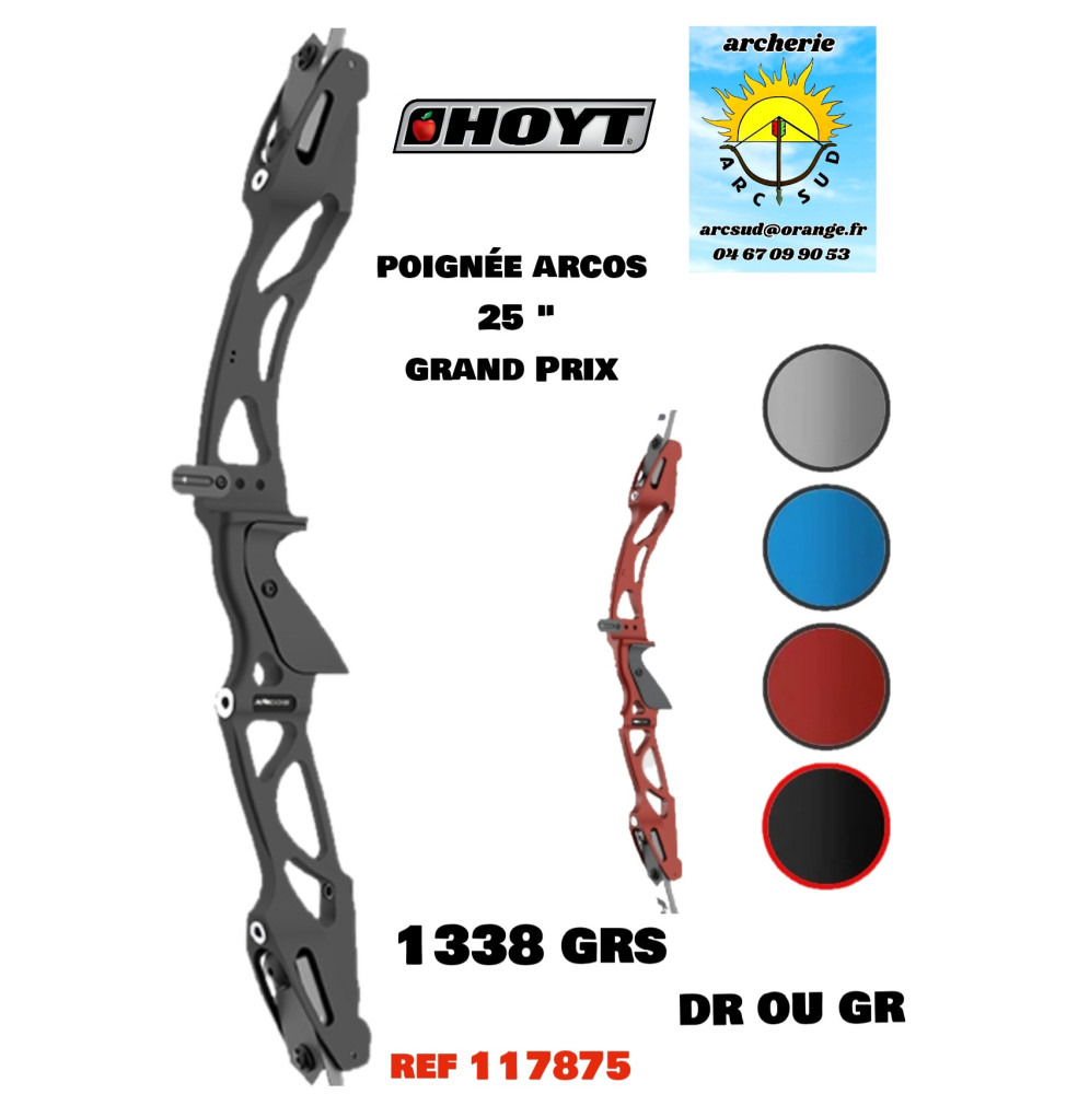 Hoyt poignée arcos grand prix 25 pouces ref 117875