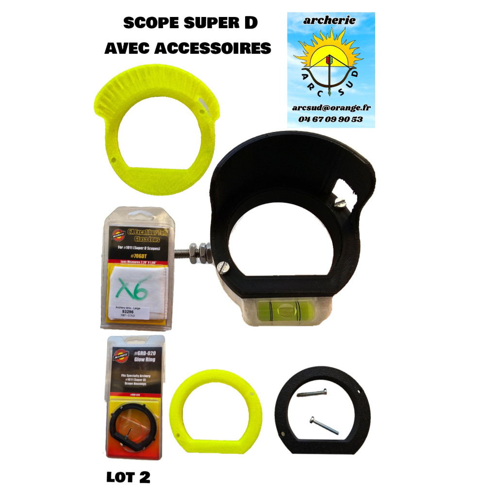 scope super D avec accessoires (lot 2)